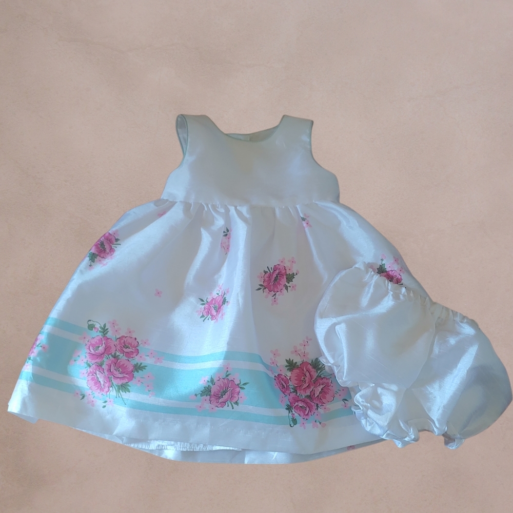 Toddler Rose Print Spring Dress - Picture 2 of 5